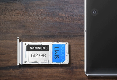 Samsung SIM Tray with SIM and Memory Cards